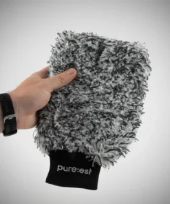 Tvätthandske Mikrofiber Pure:est (Svart/Vit)