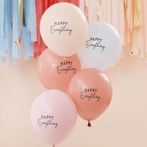 Ballongbukett - Happy Everything - Baby Shower-ballonger, Baby Shower