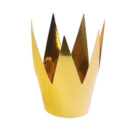 Krona - 3-pack - Guld - Partyhattar