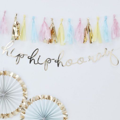 Backdrop - Hip Hip Hooray - Vimplar till kalas, Kalasdekorationer