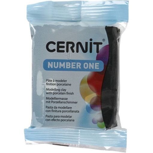 Cernitlera - 56g - Svart - Lera, Pyssel