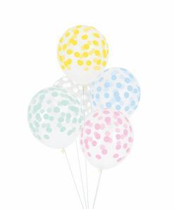 Ballonger - Printed Confetti - Mix - 5-pack - Ballonger med tryck, Ballonger