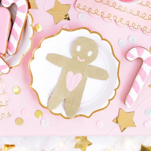 Servetter - Pepparkaksgubbe - Pink Christmas - 20-pack - Servetter, Dukning