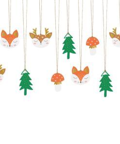 Gift Tags - Forest Mix - 12-pack - Paketinslagning, Julartiklar