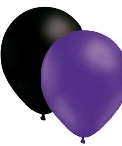 Ballonger - Svart/Lila - 10-pack - Kalasballonger