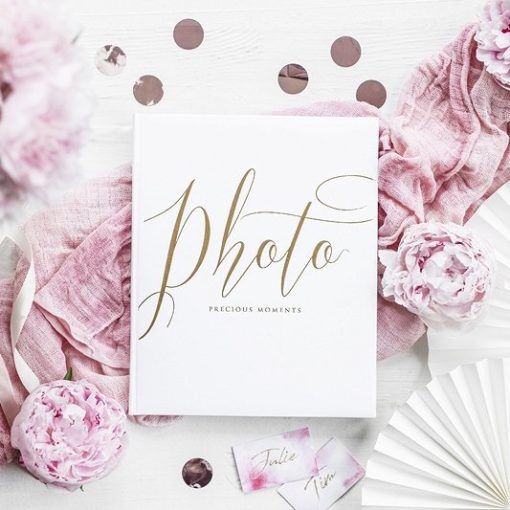 Fotoalbum - Precious moments - Vit/Guld - Fotoalbum