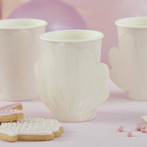 Pappmuggar - Mermaid Magic - 8-pack - Pappmuggar till kalas