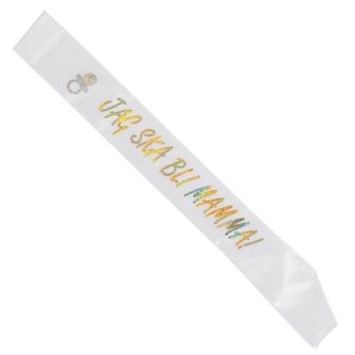 Sash - Jag skall bli mamma - Vit/Guld - Till mamman, Baby Shower