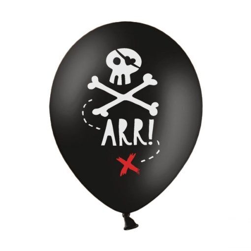 Ballonger - Pirate Party - 6-pack - Ballonger med tryck, Ballonger