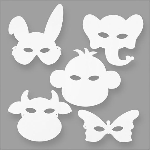 Kalasmasker - DIY - Animals - 16-pack - Barnbordet