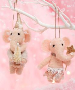 Julgranskula - Sass & Belle - Filt - Elefant - Modell: Tyllkjol - Julgranskulor, Julartiklar