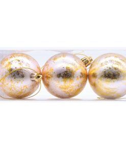 Julgranskulor - 3-pack - Rosa/Guld - Julgranskulor, Julartiklar