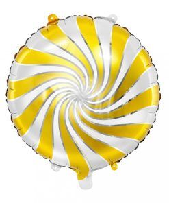 Folieballong - Swirl - Guld/Vit - Juldekorationer, Julartiklar