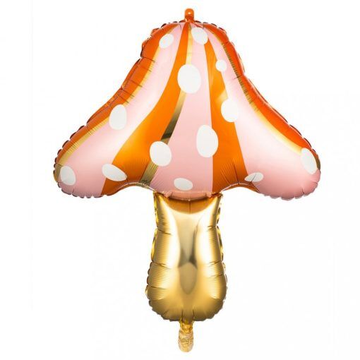 Folieballong - Mushroom - Guld - Halloweendekorationer, Halloween