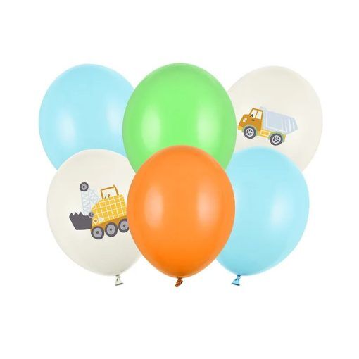 Ballongbukett - Truck Party - 6-pack - Ballonger med tryck, Ballonger