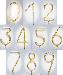 Tomtebloss - Siffra - Guld - Siffra: 8 - Tomtebloss & Isfacklor, Cake Toppers