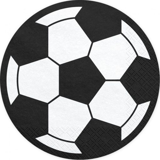 Servetter - Runda - Football Party - 20-pack - Servetter till kalas