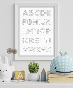 Poster - LETTERS - Outline - Storlek: A4 (210 x 297mm)