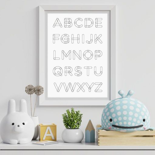 Poster - LETTERS - Outline - Storlek: A4 (210 x 297mm)