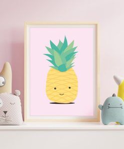 Poster - Pinky Pineapple - Storlek: A4 (210 x 297mm)