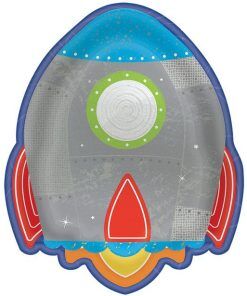 Papptallrikar - Blast off - 8-pack - Papptallrikar till kalas