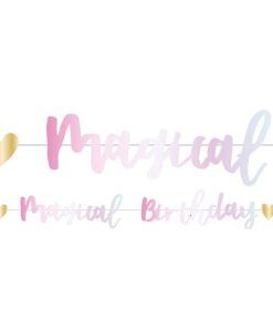 Girlang - Magical Birthday - Vimplar till kalas, Kalasdekorationer