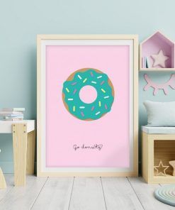 Poster - Go Donuts - Storlek: A4 (210 x 297mm)