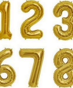 Sifferballong - Guld - 86 cm - Sifferballonger, Ballonger