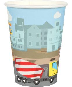 Pappmugg - Under construction -10-pack - Pappmuggar till kalas