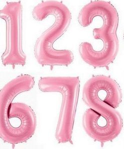 Sifferballong - Rosa - 86 cm - Sifferballonger, Ballonger