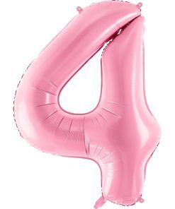 Sifferballong - Rosa - 86 cm - Siffra: 4 - Sifferballonger, Ballonger