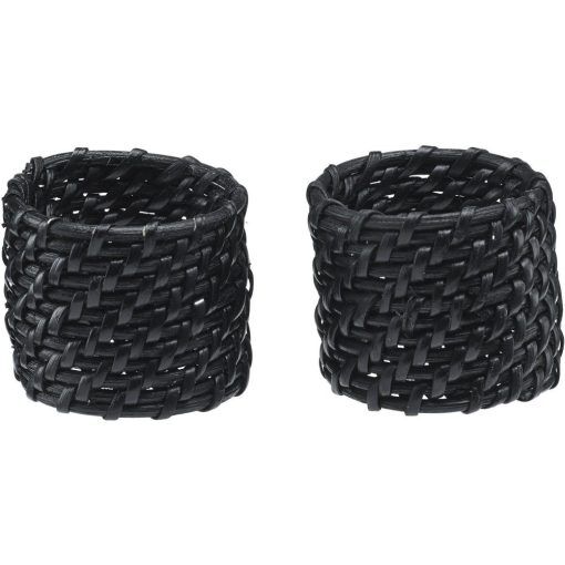 Zoe servettring 2-pack 5 x 4 cm - Svart - Servetter, Dukning