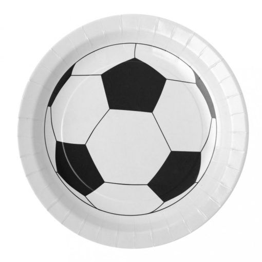 Papptallrikar - Football - 10-pack - Papptallrikar till kalas
