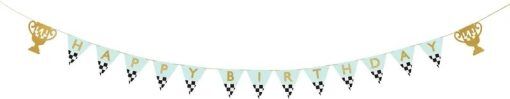 Banner - Happy Birthday - Racing - Vimplar till kalas, Kalasdekorationer