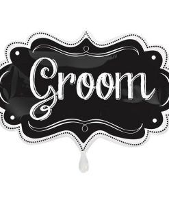 Folieballong - Chalkboard - Groom - Folieballonger, Ballonger