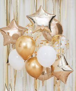 Ballongbukett - Mix it Up - Guldmetallic - Ballongbuketter, Ballonger
