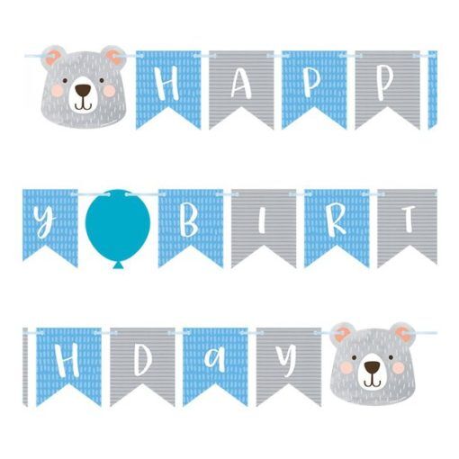 Vimpel - Birthday Bear - Vimplar till kalas, Kalasdekorationer