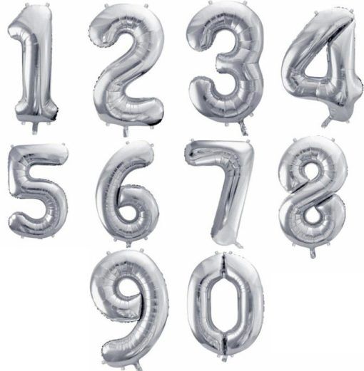 Sifferballong - Silver - 86 cm - Sifferballonger, Ballonger