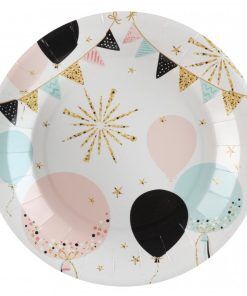 Papptallrikar - Balloon Party - 10-pack - Papptallrikar till kalas