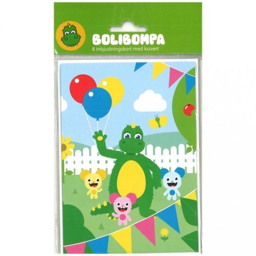 Inbjudningskort - Bolibompa - 8-pack - Kalasinbjudningar, Inbjudningskort