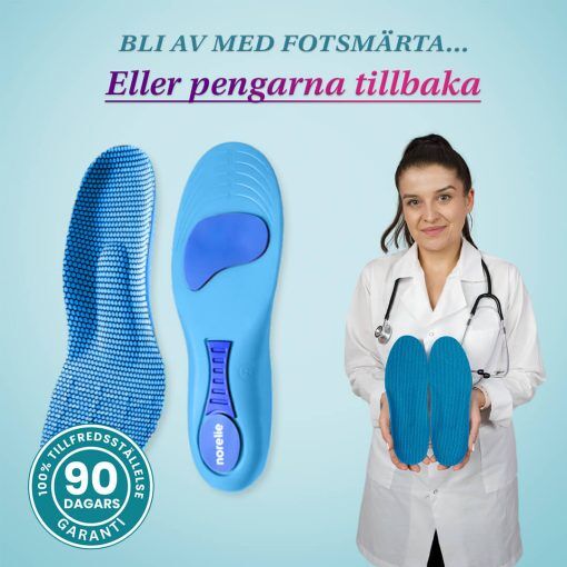 Norelie ComfySole Sulor - Ortopediska Plantar Fasciit Sulor - Stötdämpande Sulor - Minskar Belastning, För Män, Kvinnor, Äldre