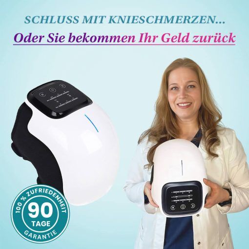 Norelie KneeRelief 3-in1 Kniemassagegerät - Kombiniert Drei Therapien Bei Knieschmerzen - Für Männer Und Frauen - Massagegerät Für Knieschmerzen, 4x KneeRelief