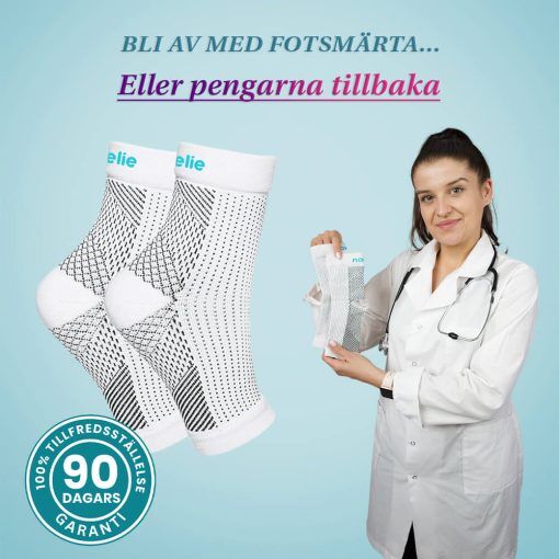 Norelie SootheSocks 360° Kompressionsstrumpor - Lindring Av Plantar Fasciit Och Neuropati - Bättre Cirkulation Och Stöd För Foten