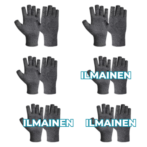 Norelie SootheGlove Kompressiokäsine Nivelrikkoon - Lievittää Kipua Ja Tekee Käsistäsi Taas Vetreät - Hand Support Wrist Brace, M / 3 paria + 3 ilmaiseksi