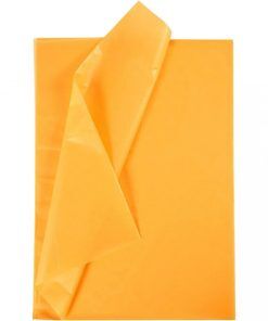 Silkespapper - 10 ark - Orange - Presentinslagning till kalas