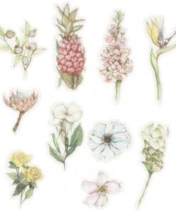 Washi stickers - blommor - stl. 25-60 mm - 30 st - Stickers, Pyssel