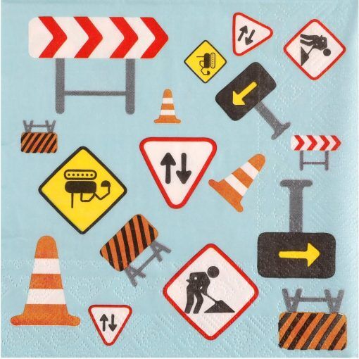 Servetter - Under construction - 20-pack - Servetter till kalas