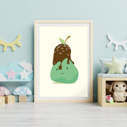 Poster - Choco Pear - Storlek: A4 (210 x 297mm)
