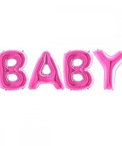 Ballonggirlang - BABY - Rosa - Baby Shower-dekorationer, Baby Shower