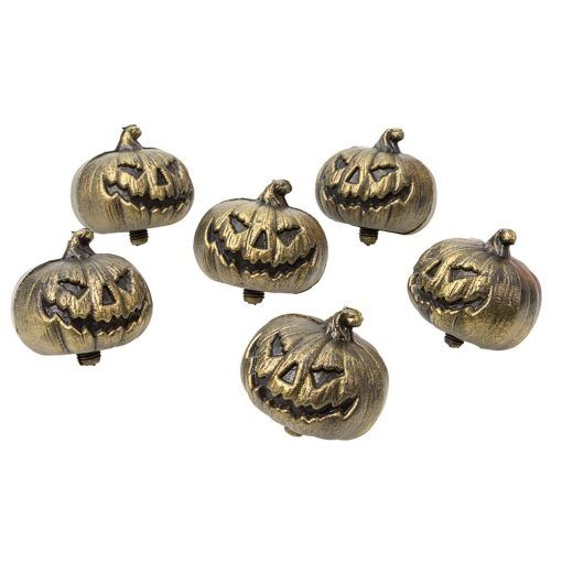 Pumpor - 6-pack - Guld - Halloweendekorationer, Halloween
